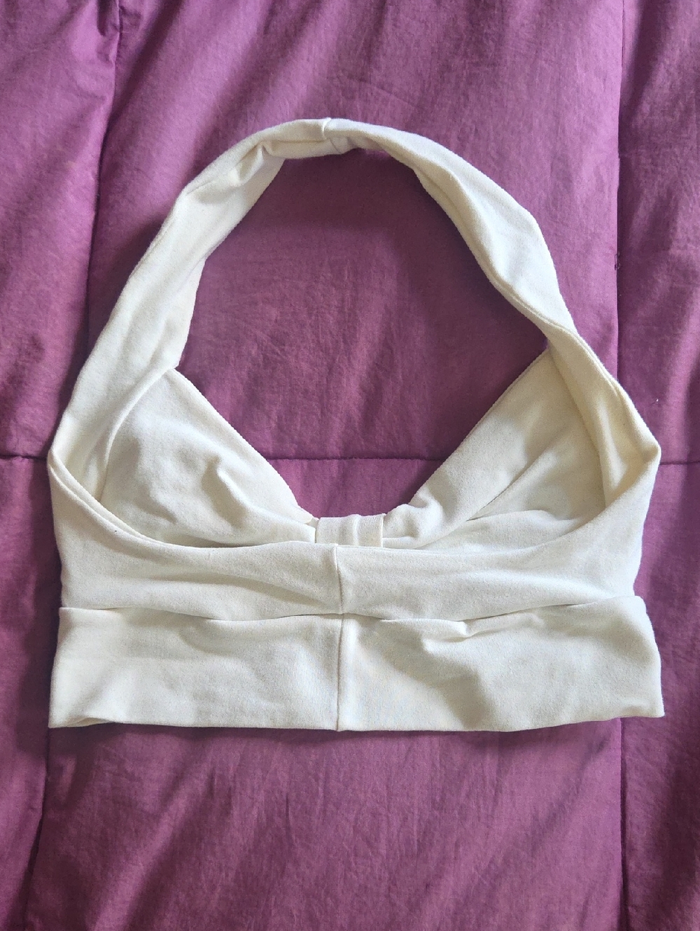 Vintage Brasil Sul White "Bowtie" Front Halter Sports Bra Small / Medium - Picture 3 of 7